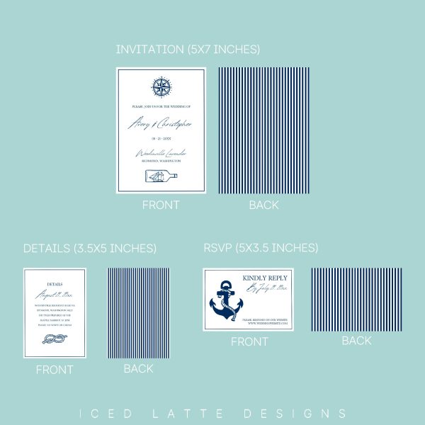 Rich results on Google's SERP when searching for 'nautical wedding invitation'