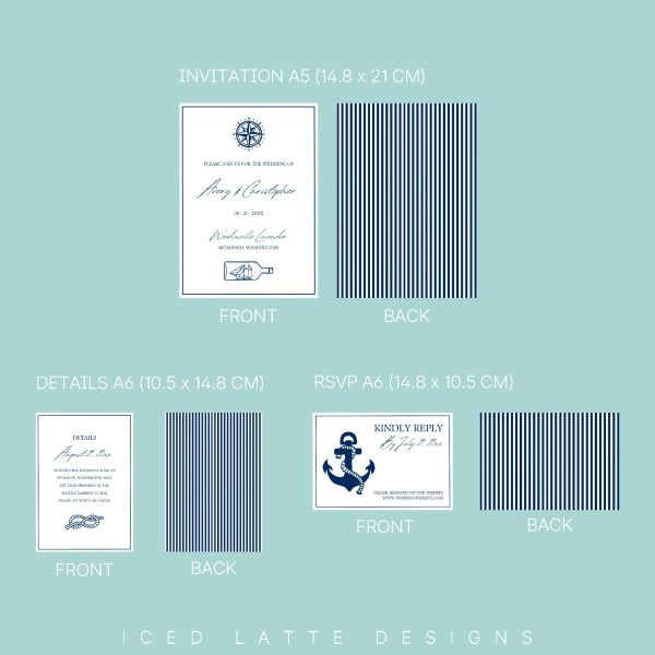 Rich results on Google's SERP when searching for 'nautical wedding invitation'